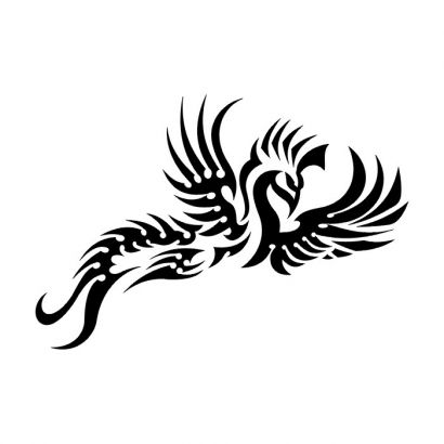 Tribal Phoenix Pic Tattoo